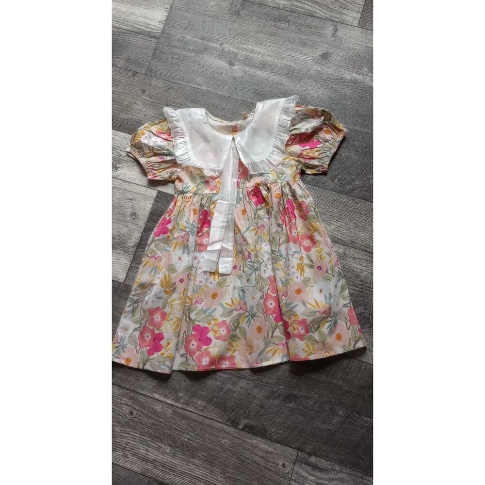Smiling Pinker Girls 5 Floral Cottecore Dress, NWT